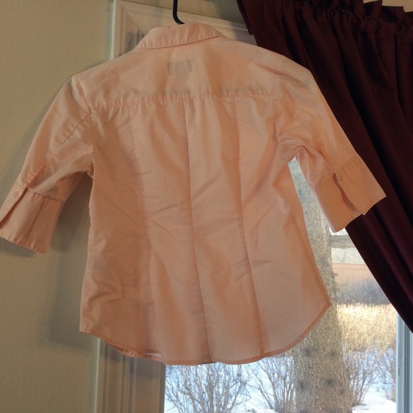 Elbow Sleeve Button Down Shirt - Picture 3 of 5